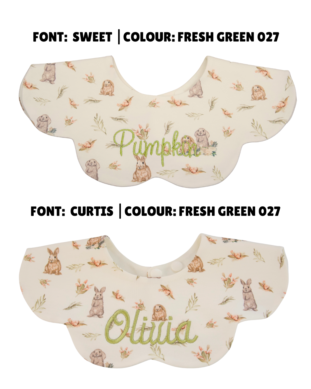 3- Layer Dribble Bib - Bunnies