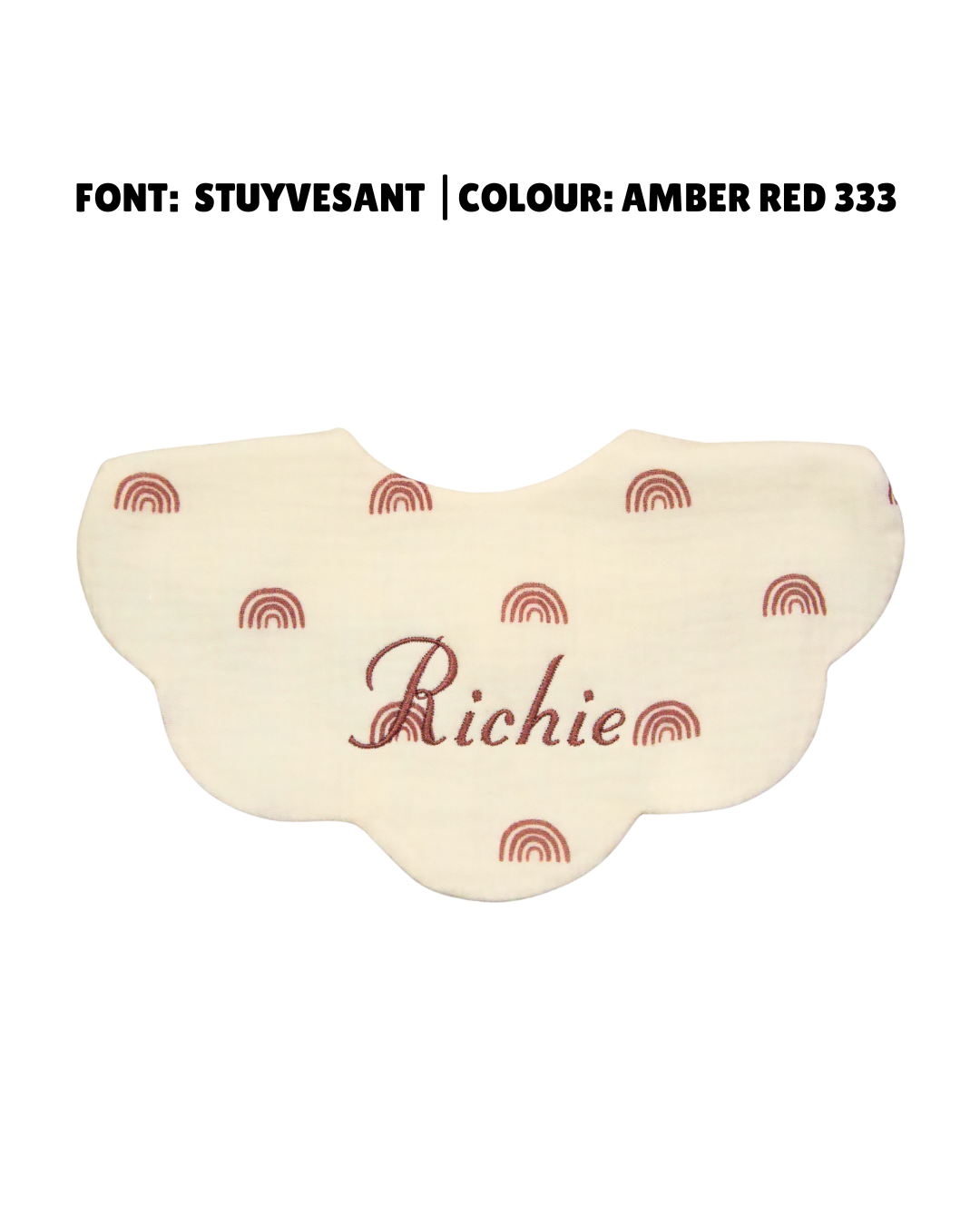 Organic Muslin 5-Layer Dribble Bib - Terracotta Rainbow