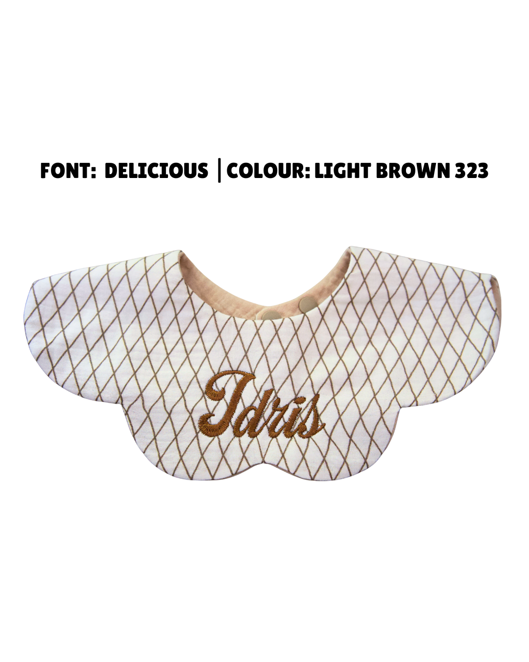 Organic Muslin 7-Layer Dribble Bib - Cozy Grid