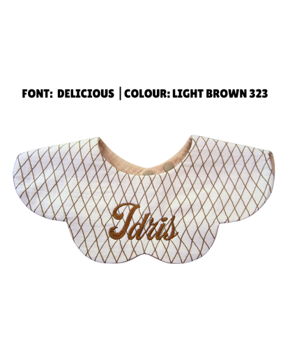 Organic Muslin 7-Layer Dribble Bib - Cozy Grid