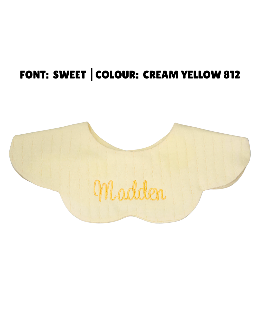 Organic Muslin 5-Layer Dribble Bib - Buttercream