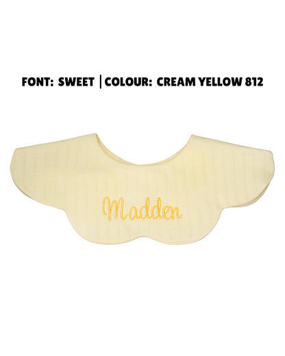 Organic Muslin 5-Layer Dribble Bib - Buttercream