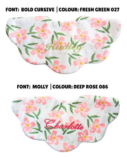 5-Layer Dribble Bib - Blush Floral