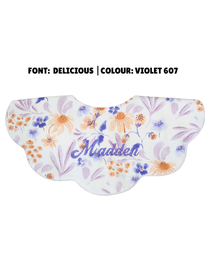 5-Layer Dribble Bib - Peach Meadow