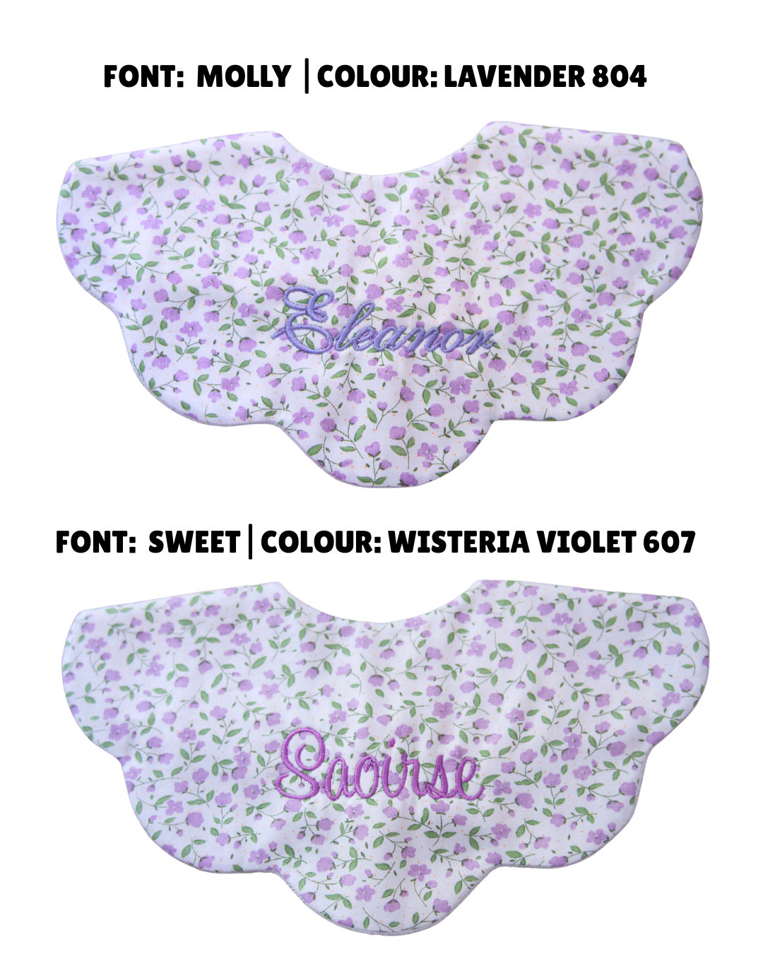 5-Layer Dribble Bib - Lilac Bloom