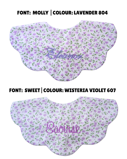 5-Layer Dribble Bib - Lilac Bloom