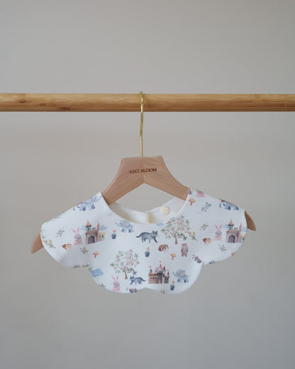 3- Layer Dribble Bib - Animal Castle