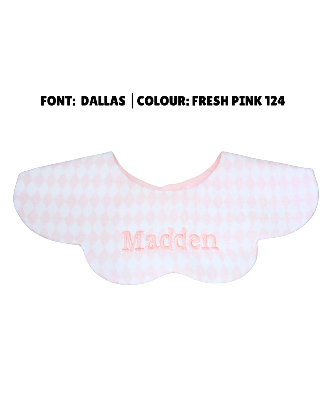 Organic Muslin 7-Layer Dribble Bib - Pink Lattice