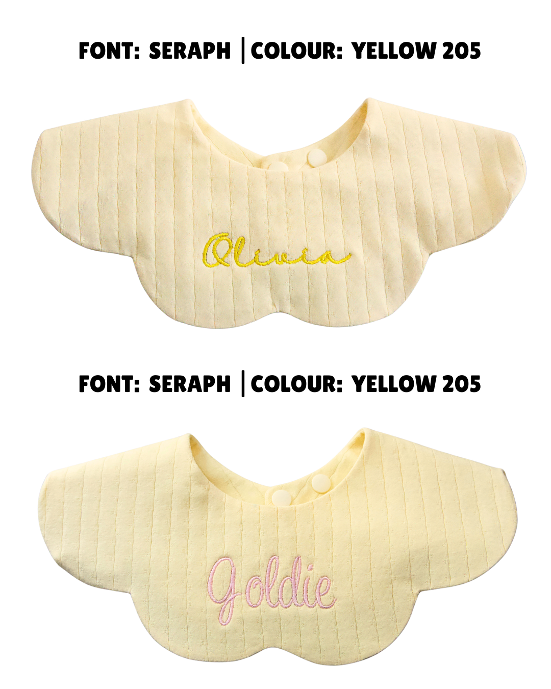 Organic Muslin 5-Layer Dribble Bib - Buttercream