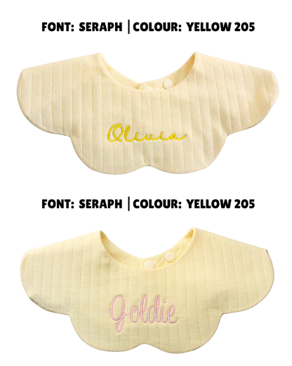 Organic Muslin 5-Layer Dribble Bib - Buttercream