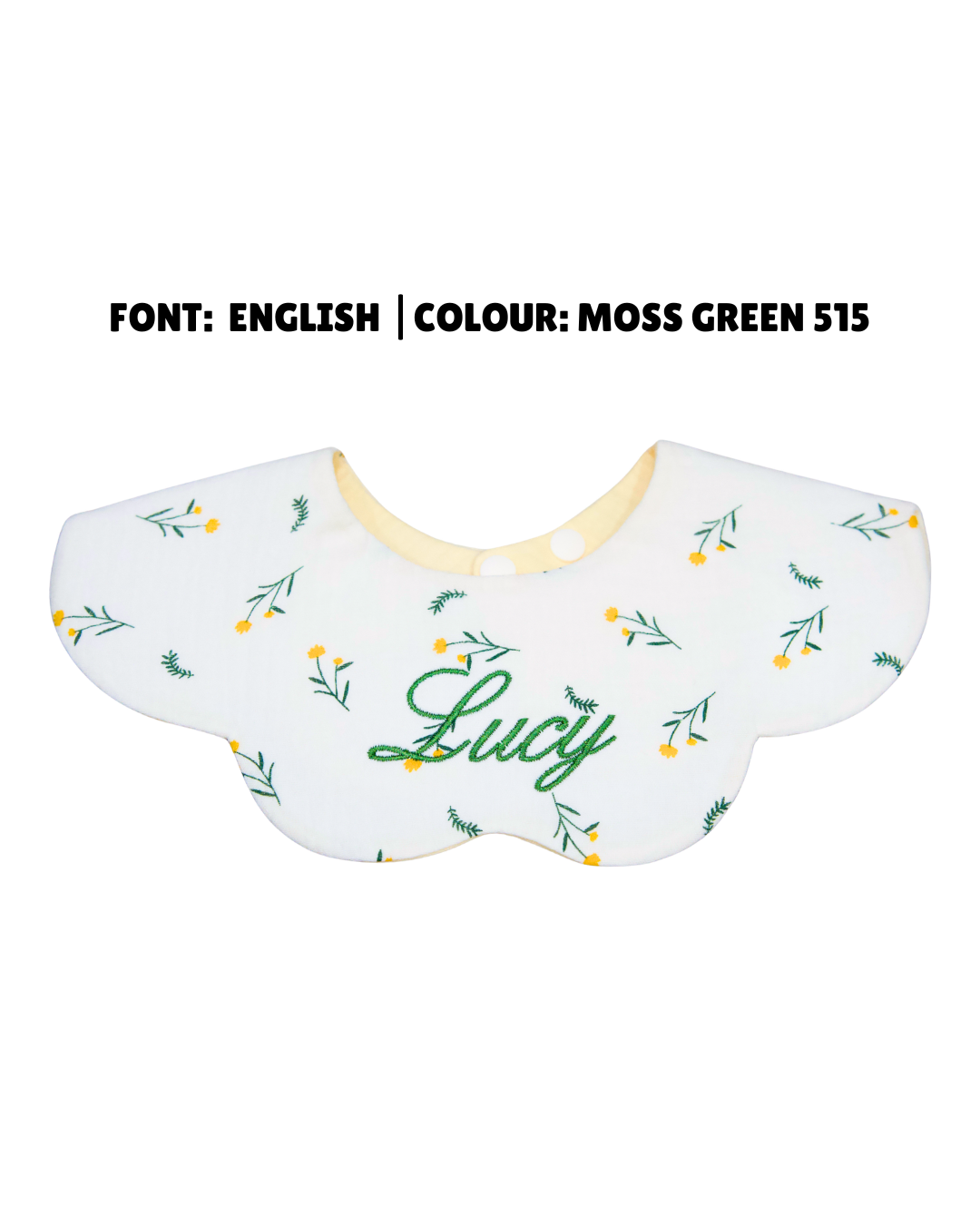 Organic Muslin 7-Layer Dribble Bib - Olive Florals
