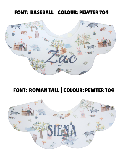 3- Layer Dribble Bib - Animal Castle