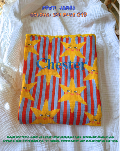 Reversible Organic Muslin Blanket - Lucky Stars
