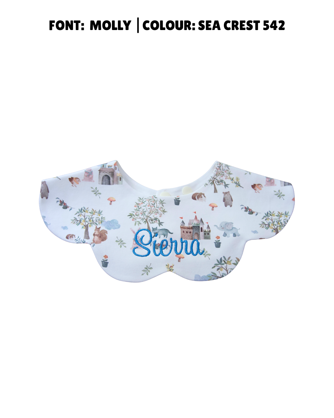3- Layer Dribble Bib - Animal Castle