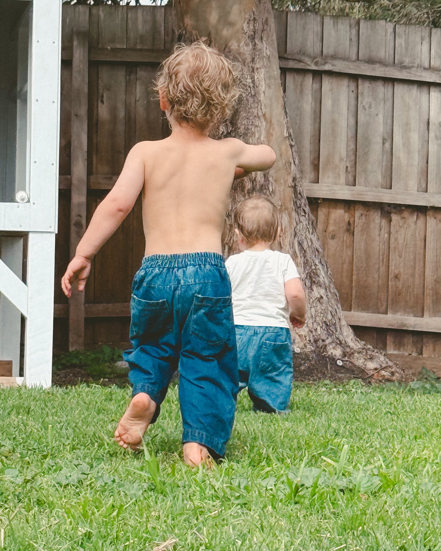Daily Relaxed Denim Pants - Dark Blue