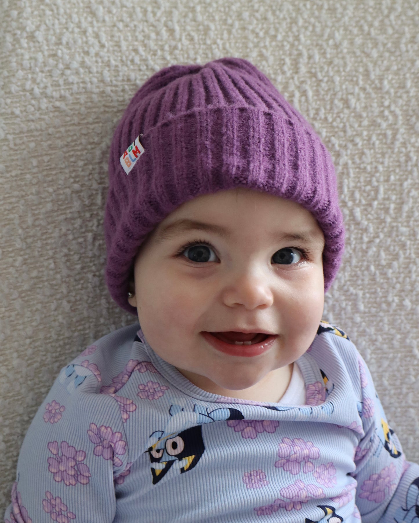 Fluffy Beanie - Purple