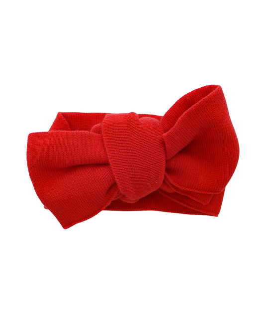 100% Cotton Knit Headband - Red