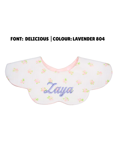 Organic Muslin 7-Layer Dribble Bib - Pink Rosy