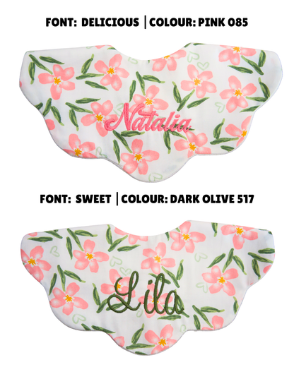 5-Layer Dribble Bib - Blush Floral
