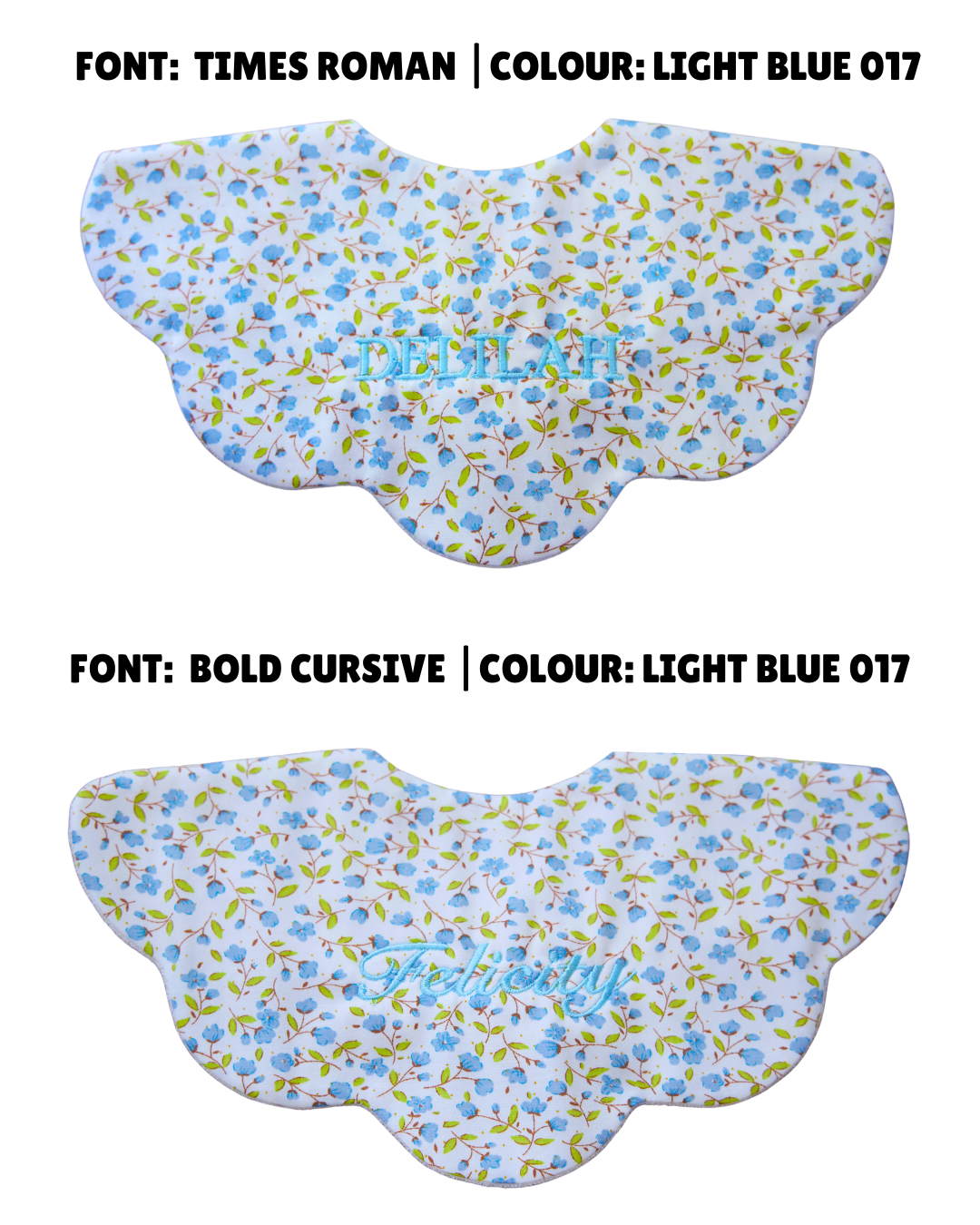 5-Layer Dribble Bib - Blue Bloom