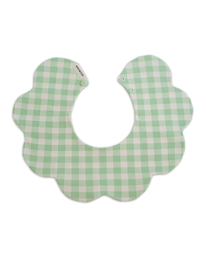 3- Layer Dribble Bib 3 - Green Gingham