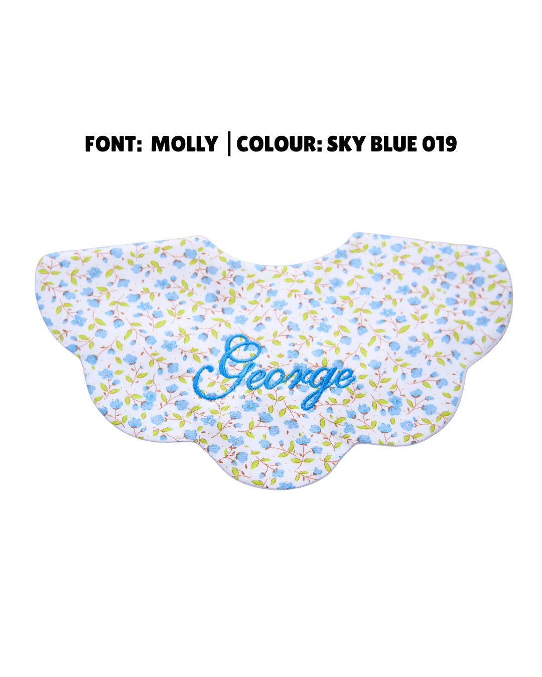 5-Layer Dribble Bib - Blue Bloom