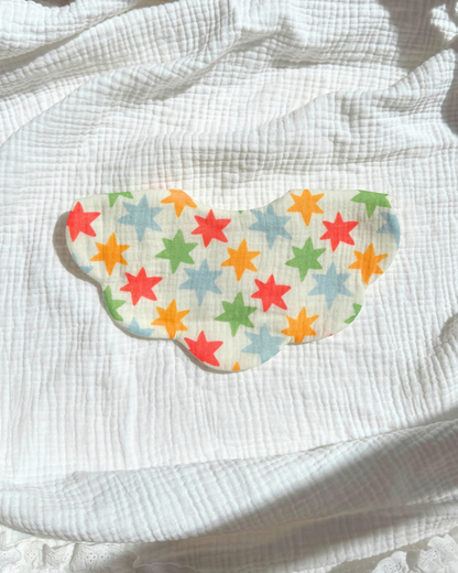 Organic Muslin Waterproof Bib - Star Confetti