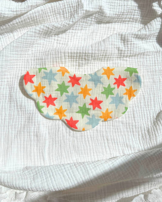 Organic Muslin Waterproof Bib - Star Confetti