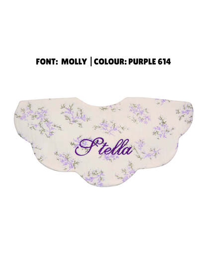 Organic Muslin 5-Layer Dribble Bib - Lavender Field
