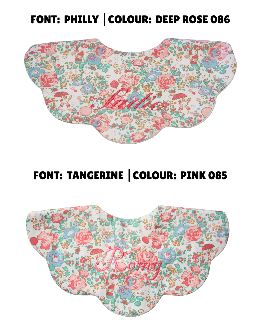5-Layer Dribble Bib - Bunny Flowers