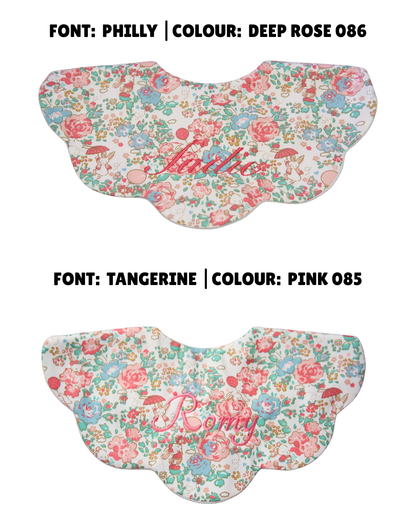 5-Layer Dribble Bib - Bunny Flowers