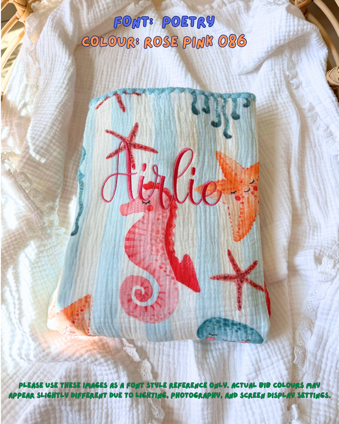 Reversible Organic Muslin Blanket - Sea Club