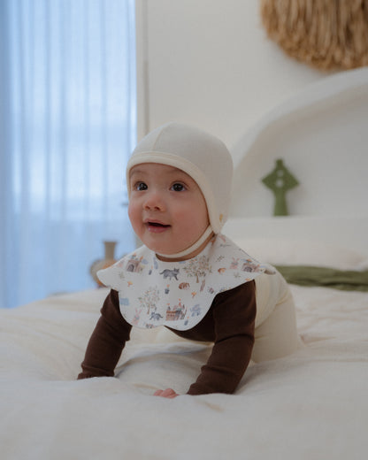 3- Layer Dribble Bib - Animal Castle