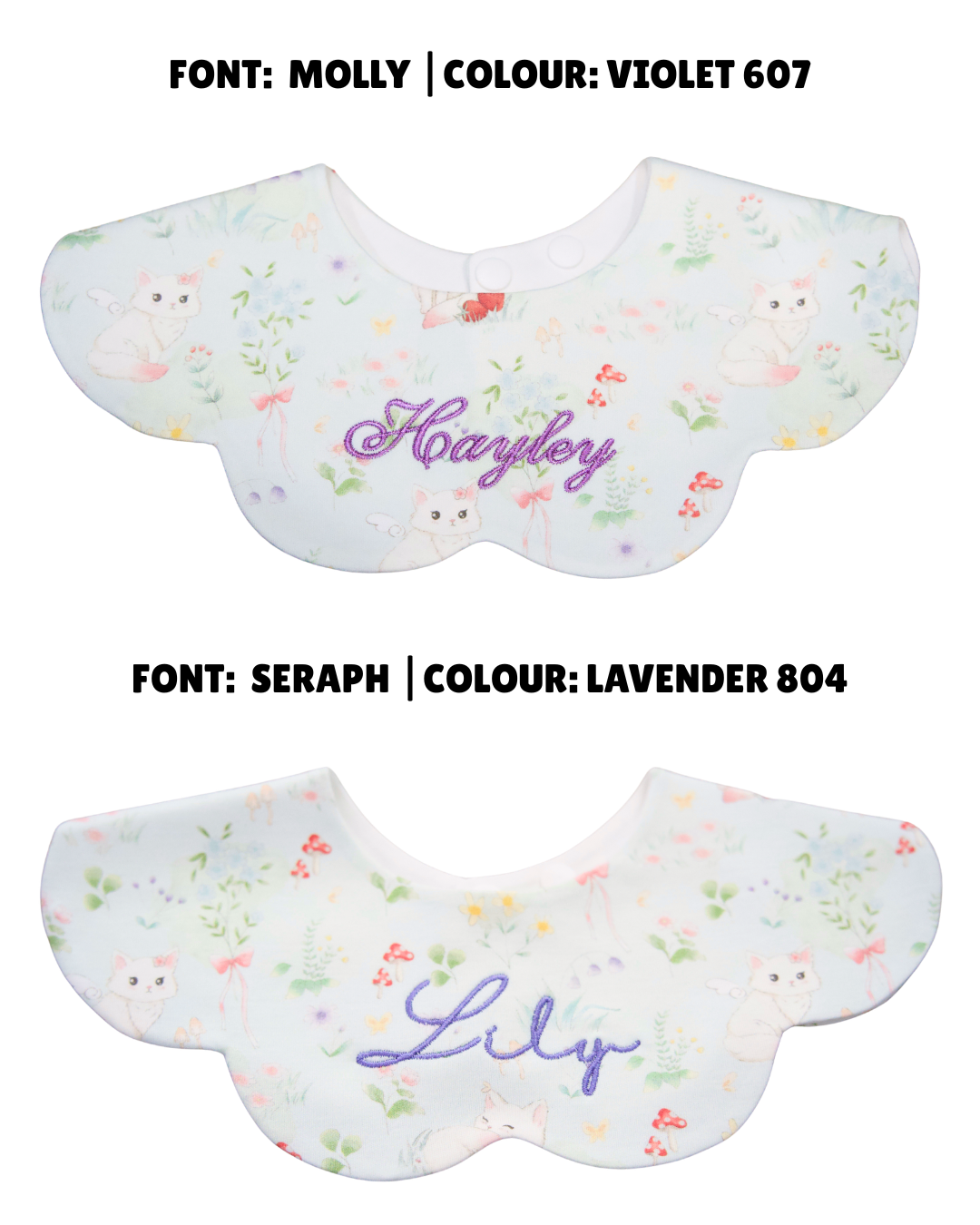3- Layer Dribble Bib - Kittens
