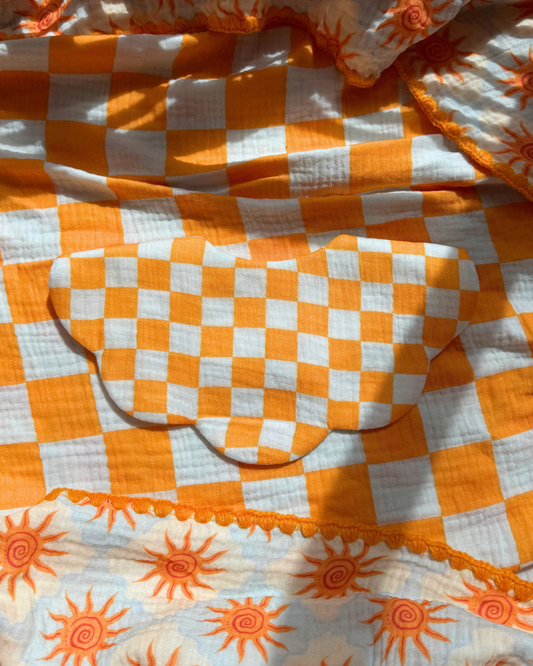 Organic Muslin Waterproof Bib - Ocean Grove