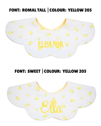 Organic Muslin 7-Layer Dribble Bib - Sunny Blooms