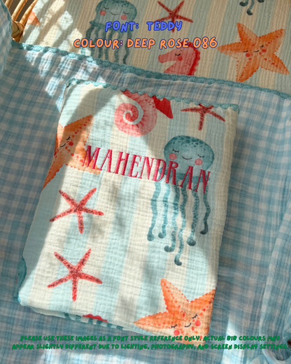 Reversible Organic Muslin Blanket - Sea Club
