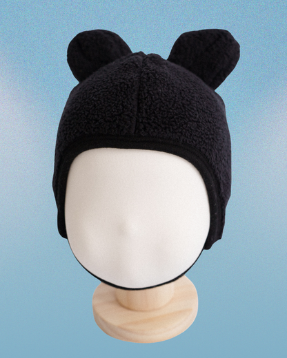 Teddy Bear Bonnet - Black