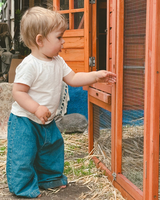 Daily Relaxed Denim Pants - Dark Blue