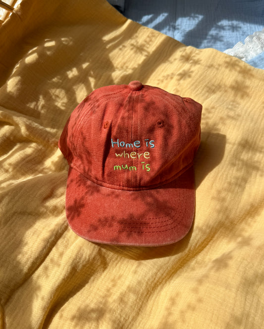 Kids Cap - Home Is Where Mum Is (Orange)