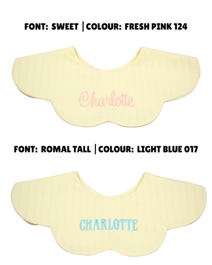 Organic Muslin 5-Layer Dribble Bib - Buttercream