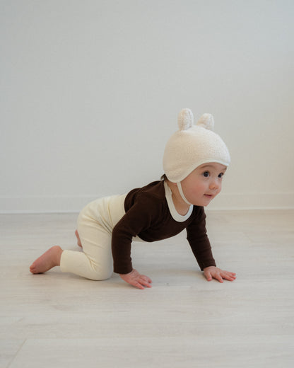 Teddy Bear Bonnet - Cream