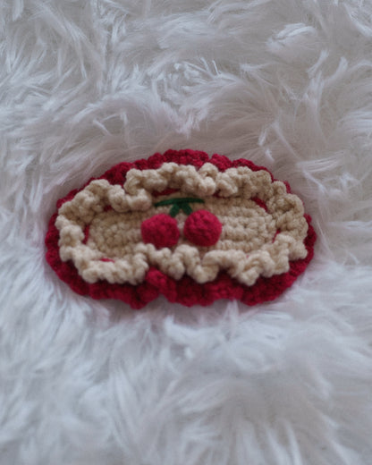 Cherry Pie Crochet Clip
