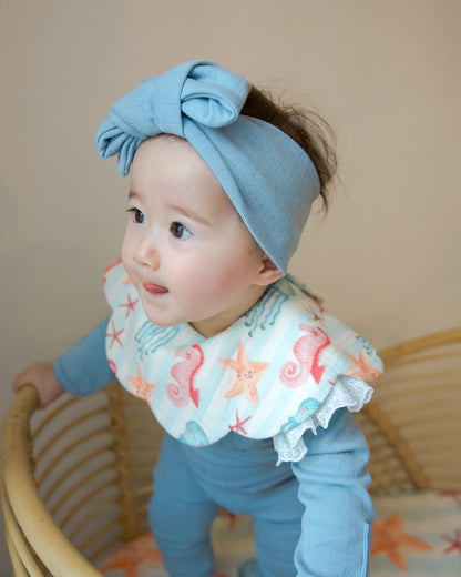 Organic Muslin 7-Layer Dribble Bib - Sea Club