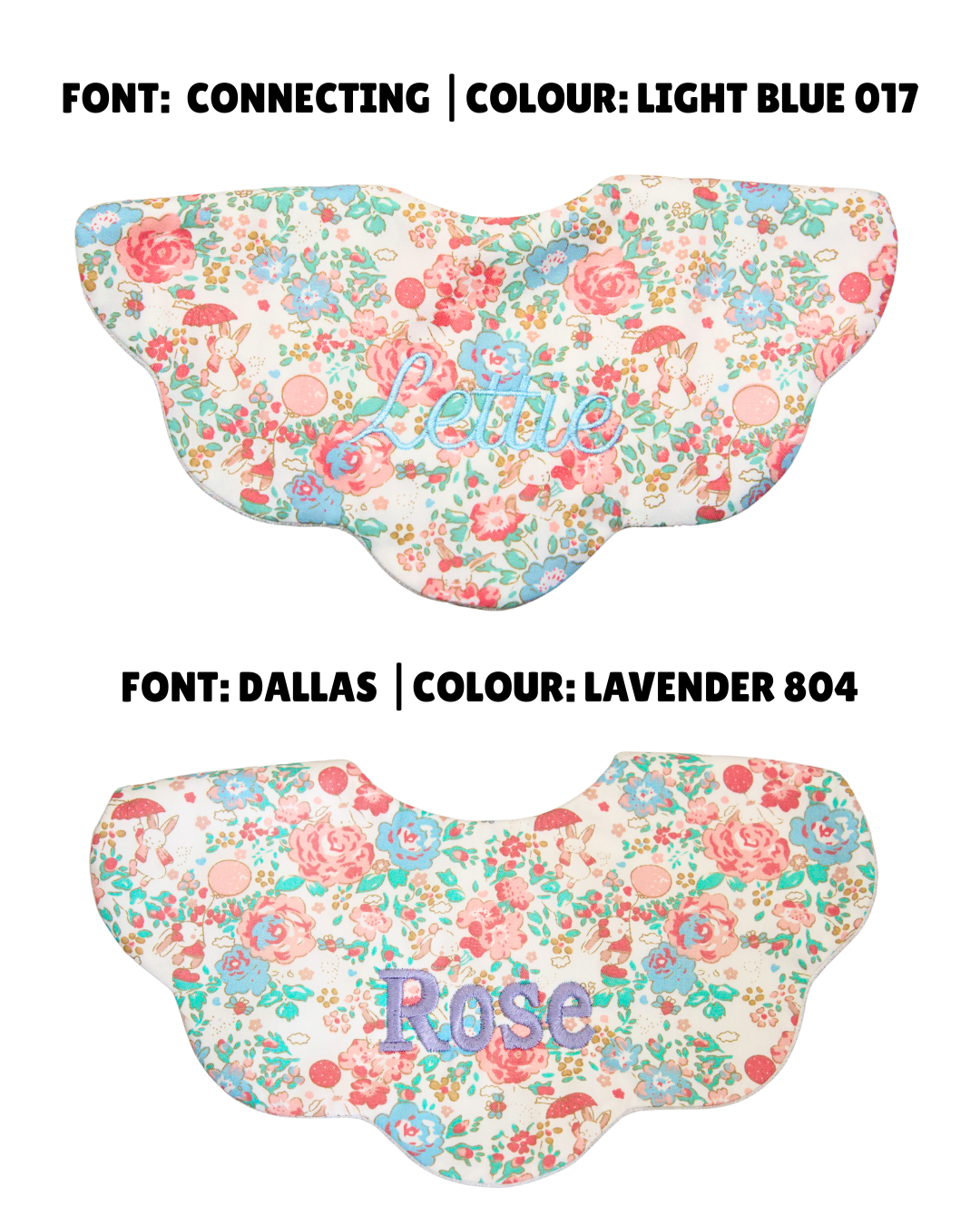 5-Layer Dribble Bib - Bunny Flowers