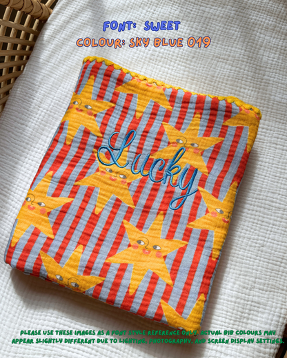 Reversible Organic Muslin Blanket - Lucky Stars