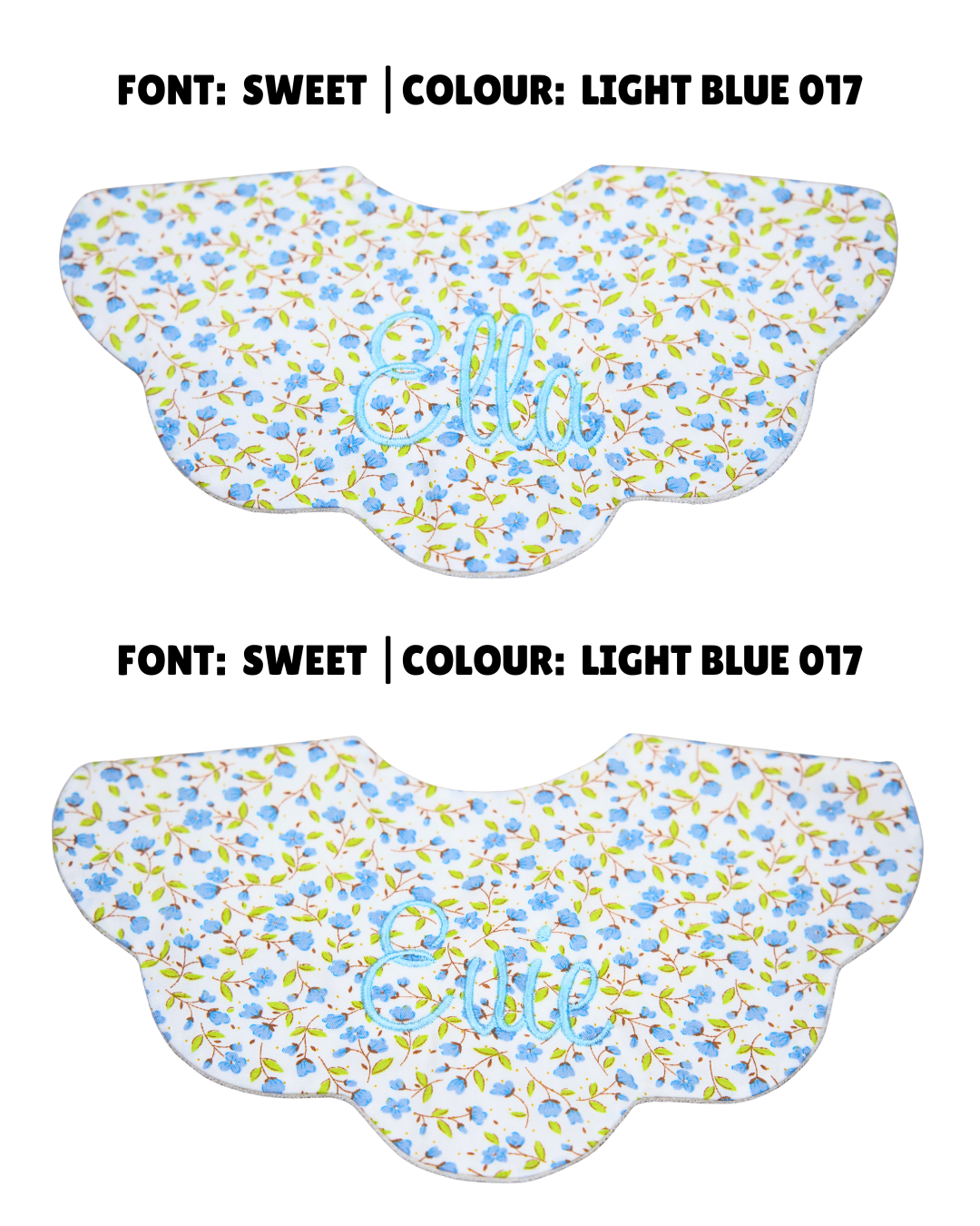 5-Layer Dribble Bib - Blue Bloom