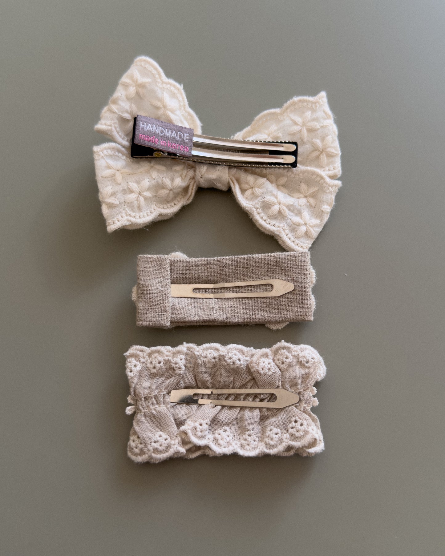 Lace Garden 3pc Clip Set