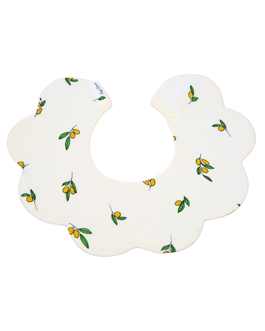 Organic Muslin 7-Layer Dribble Bib - Olive Florals