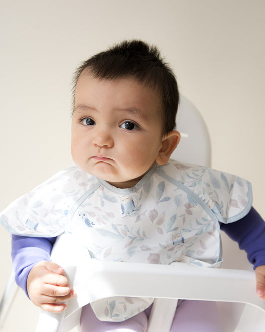 Waterproof Coverall Smock Bib Short Sleeves - Owls